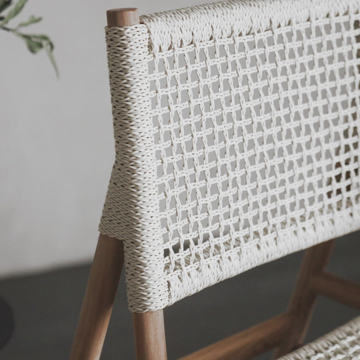 IONICA WOVEN INDOOR/OUTDOOR DINING CHAIR  |  BEECH IVORY