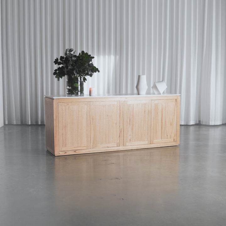 BASILIO BUFFET SIDEBOARD  |  NATURAL ASH + BIANCO CIMENT