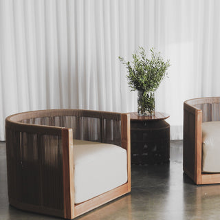 VALLECITO 2.5 SEATER INDOOR/OUTDOOR SOFA + CHAIR = SIDE TABLE  |  BIRCH BARK