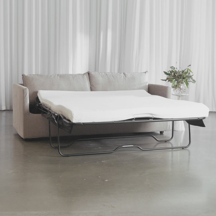 PILOTI BREMAN SLIP COVER SOFA BED  |  3.5 SEATER  |  BEDARRA SAND