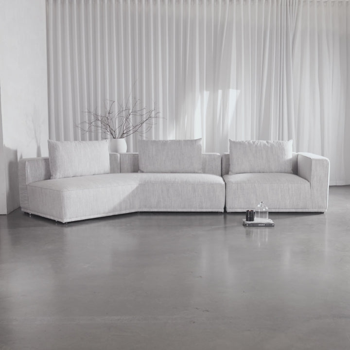 MALONNO MODULAR CHAISE LOUNGE SOFA  |  ANISEED ASH GREY