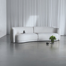 PURBECK CURVED SOFA  |  AMMONITE SILVER