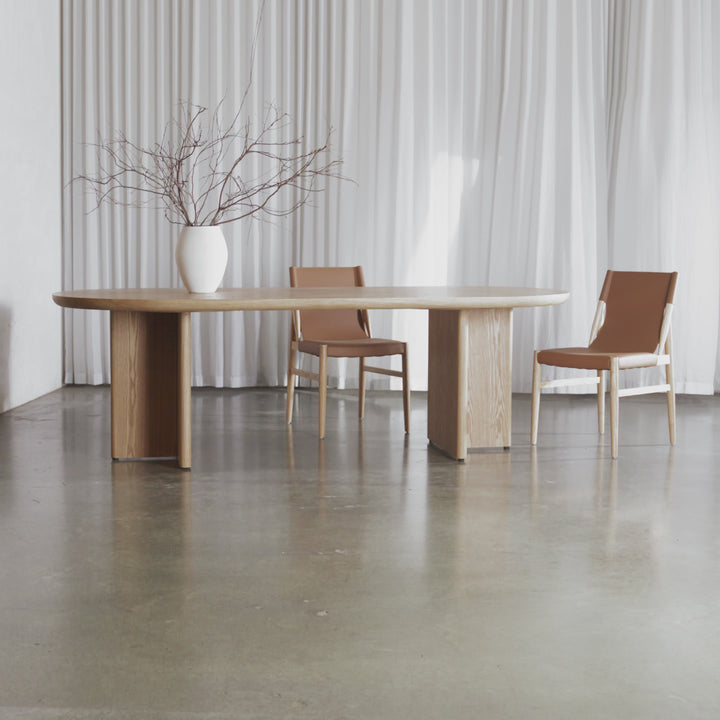 TOULON DINING TABLE  |  240CM + 270CM  |  BIRCH ASH WOOD GRAIN