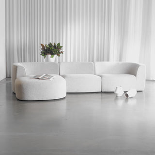 FARO MODULAR CHAISE LOUNGE SOFA | PEBBLE BAY MIST