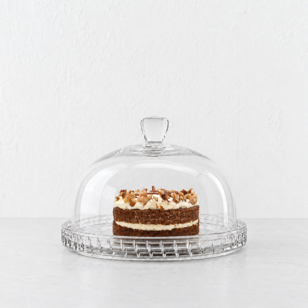 SAINT CLEMENT DOME CAKE PLATE  |  26.5CM  |  GLASS