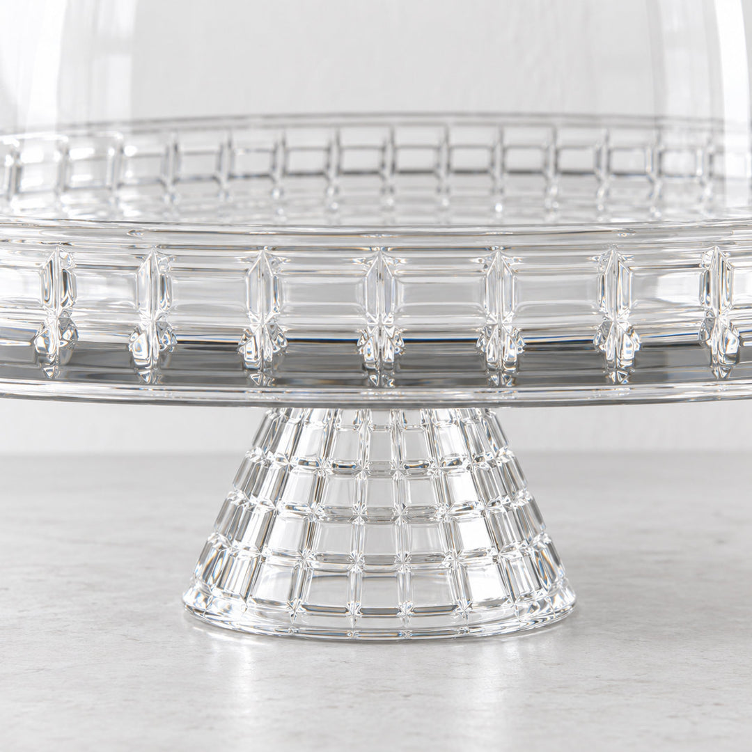 SAINT CLEMENT FOOTED DOME CAKE PLATE  |  26.5CM  |  GLASS