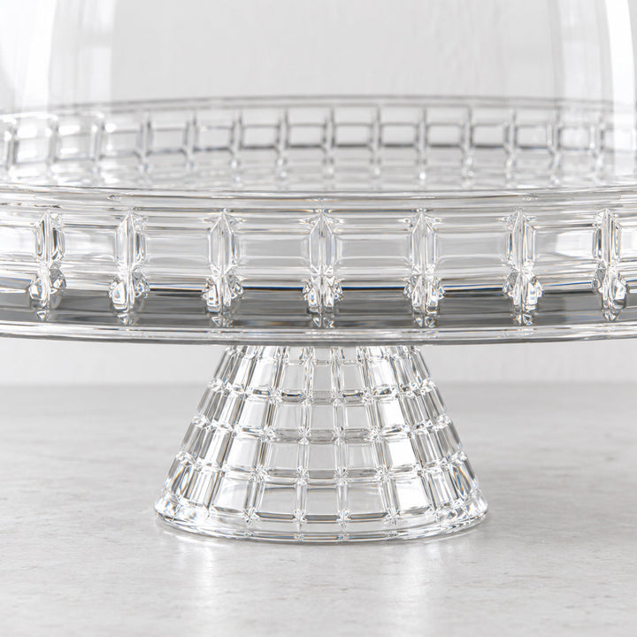 SAINT CLEMENT FOOTED DOME CAKE PLATE  |  26.5CM  |  GLASS