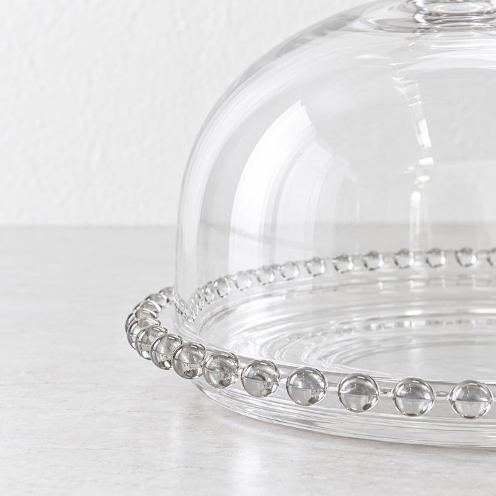 SAINT MARIE DOME SERVING PLATE  |  18CM  |  GLASS