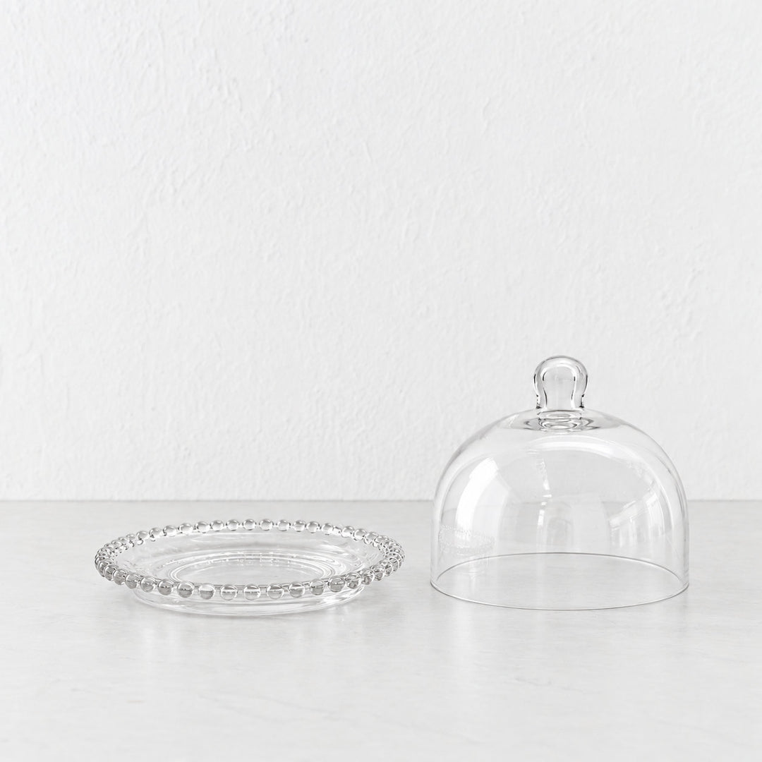 SAINT MARIE DOME SERVING PLATE  |  18CM  |  GLASS