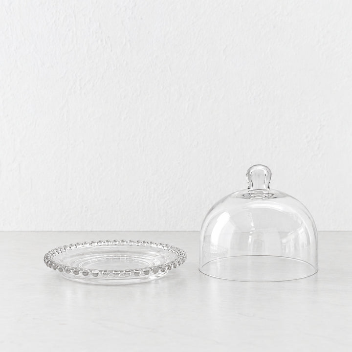 SAINT MARIE DOME SERVING PLATE  |  18CM  |  GLASS