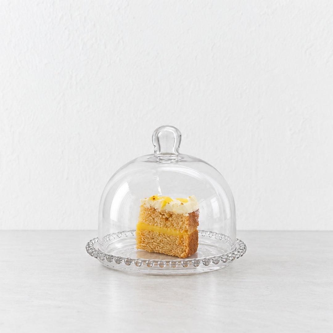 SAINT MARIE DOME SERVING PLATE  |  18CM  |  GLASS