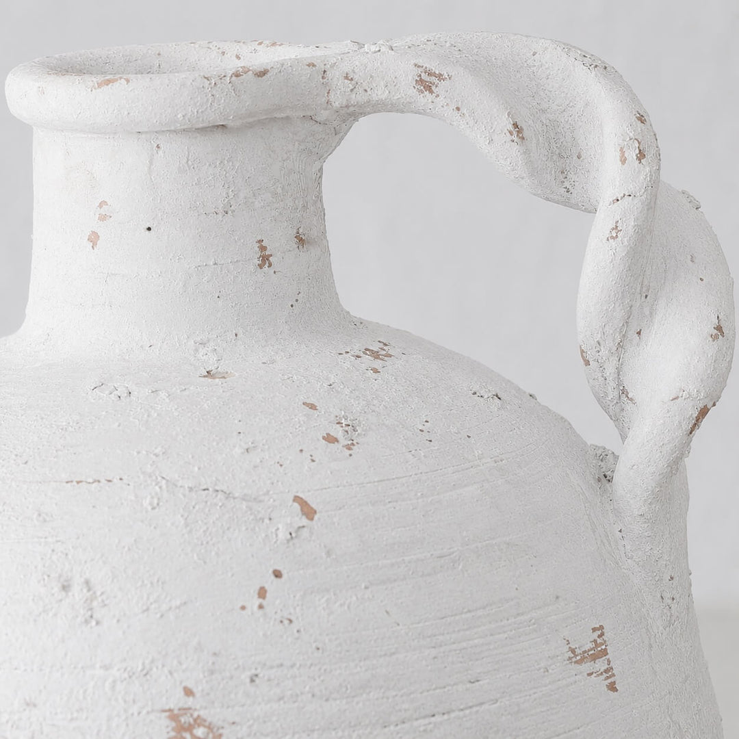 SALETTA VESSEl  |  23CM SINGLE HANDLE  |  WHITE TERRACOTTA