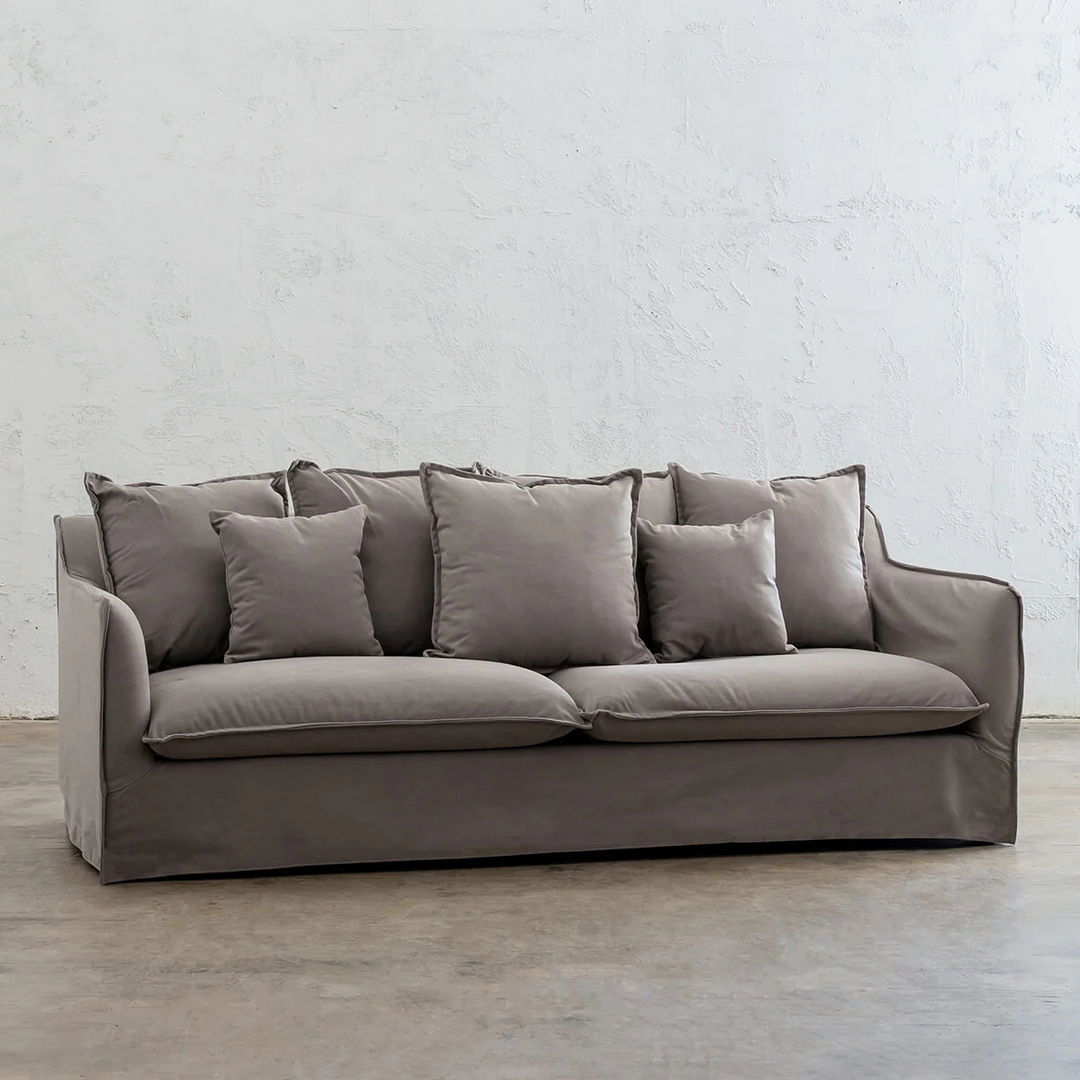 EXTRA FULL SET SOFA COVER  |  SEVILLA 3 SEATER SLIP COVER SOFA   |  OYSTER LINEN