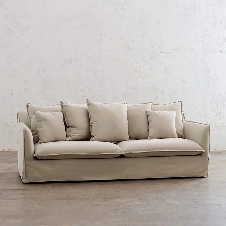 EXTRA FULL SET SOFA COVER  |  SEVILLA 3 SEATER SLIP COVER SOFA   |  STOWE SAND