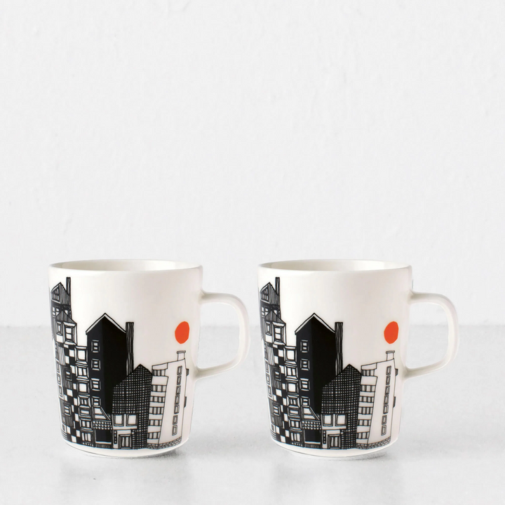 MARIMEKKO  |  SIIRTOLAPUUTARHA COFFEE MUG 2.5DL | ORANGE SPOT |  BUNDLE X2