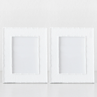 RAFFLES PHOTO FRAME BUNDLE X2  |  5X7  |  WHITE WEAVE