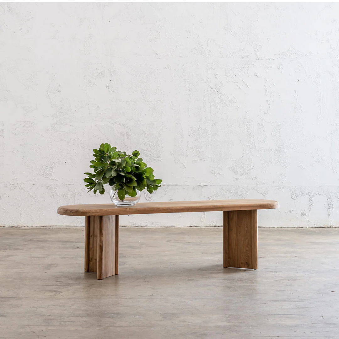 50% FINAL SALE  |  LAST ONE  |  TRION INDOOR ROUNDED TEAK BENCH  |  160CM