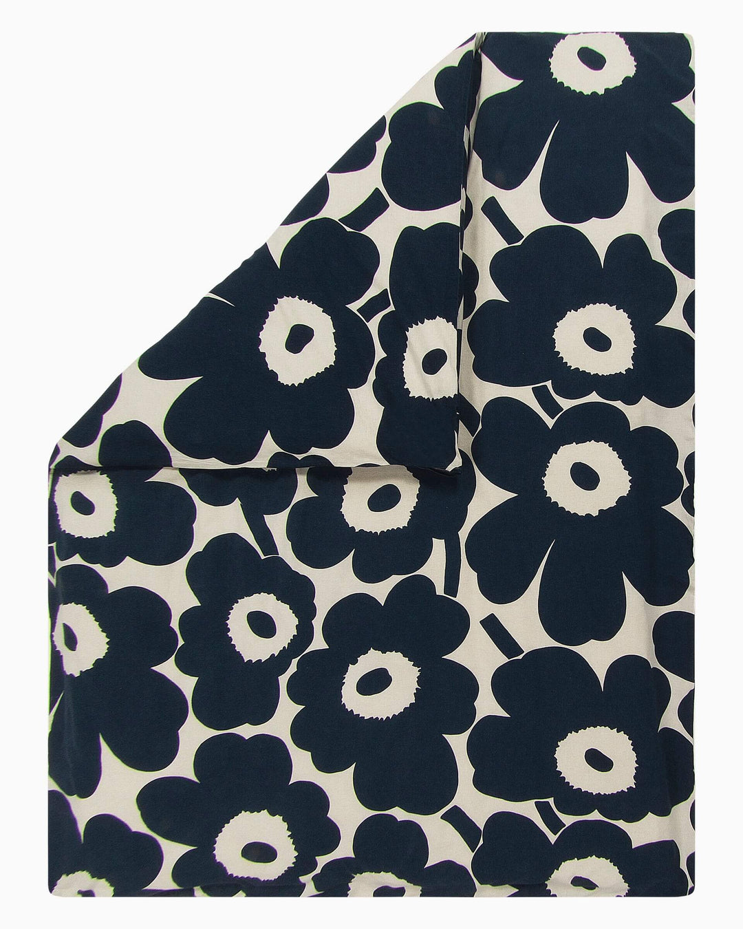 MARIMEKKO | UNIKKO DUVET QUILT COVER | NAVY BLUE + BEIGE | KING