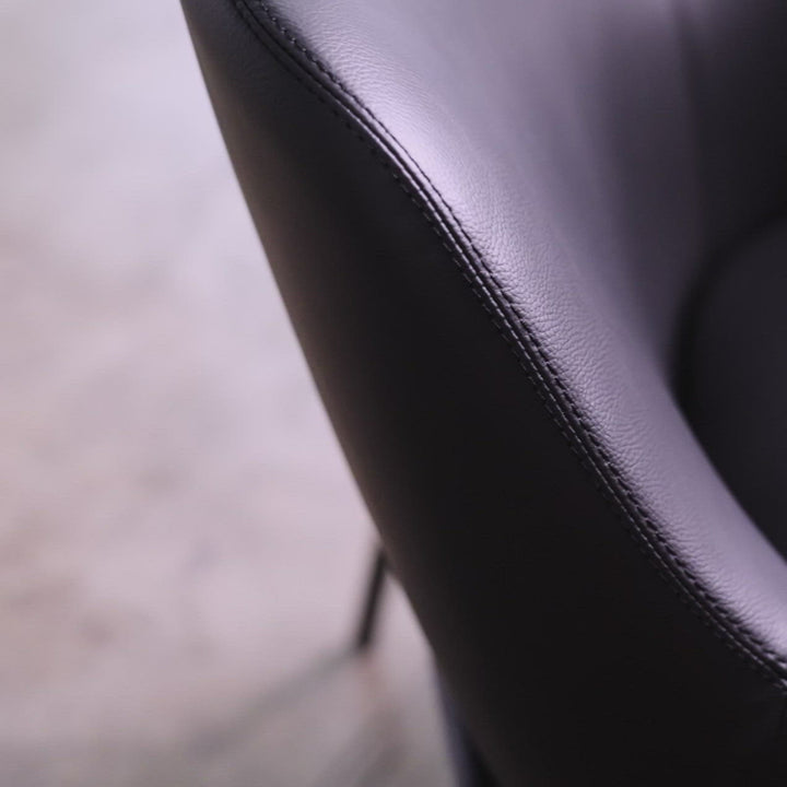 LYNDON ARM CHAIR  |  NOIR BLACK VEGAN LEATHER