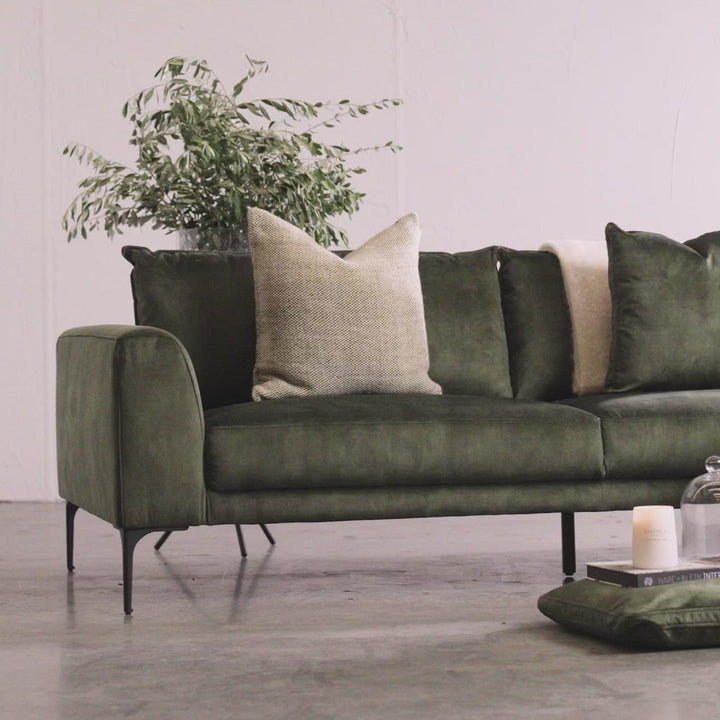 PILOTI 3 SEATER SOFA  |  MANGROVE OLIVE GREEN