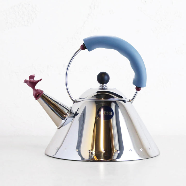 ALESSI  |  KETTLE 9093 WITH BIRD  |  BLUE HANDLE