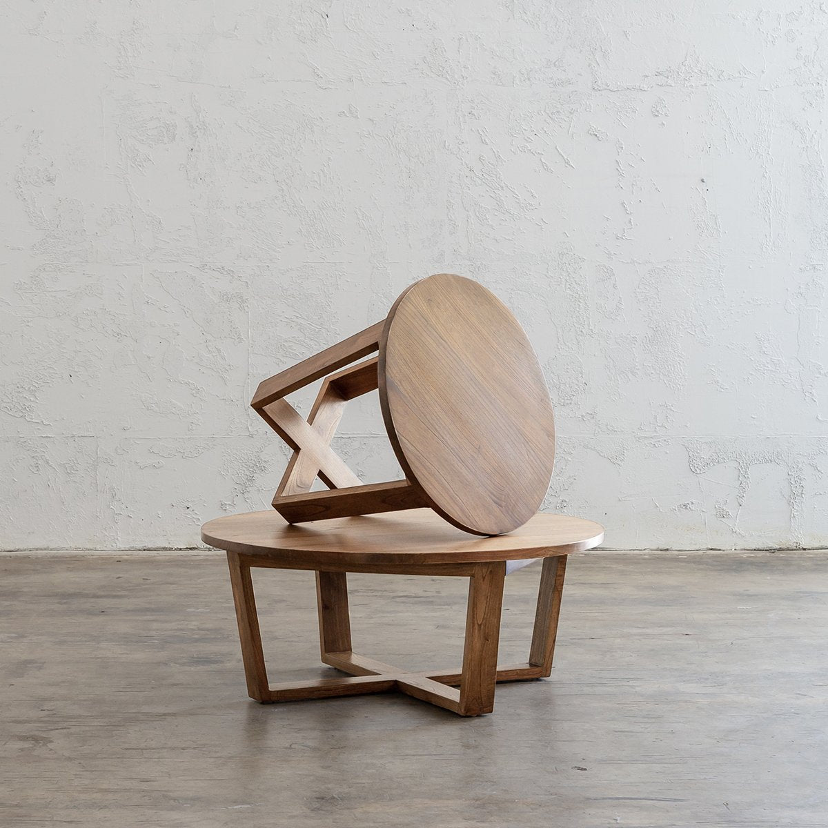 Timber Rounds Tabletop AMARA MID CENTURY MODERN TIMBER ROUND COFFEE TABLE | WOODEN TOP COFFEE ...