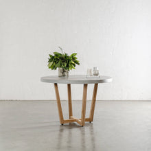 ARIA CONCRETE GRANITE TOP DINING TABLE ROUND  |  ZINC ASH  |  120cm
