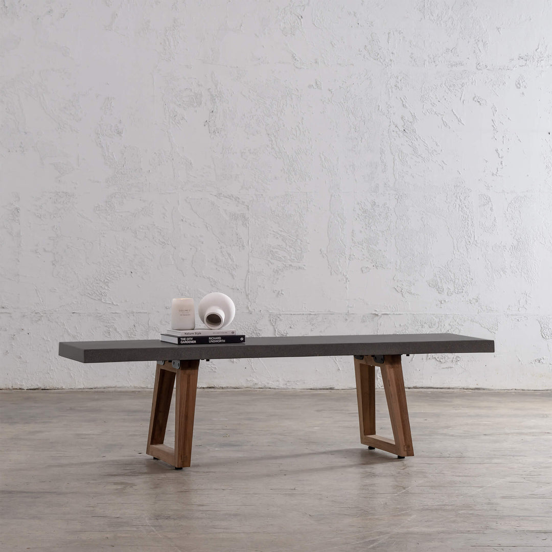 ARIA SCANDI CONCRETE GRANITE BENCH SEAT  |  MID GREY GRANITE  |  160CM