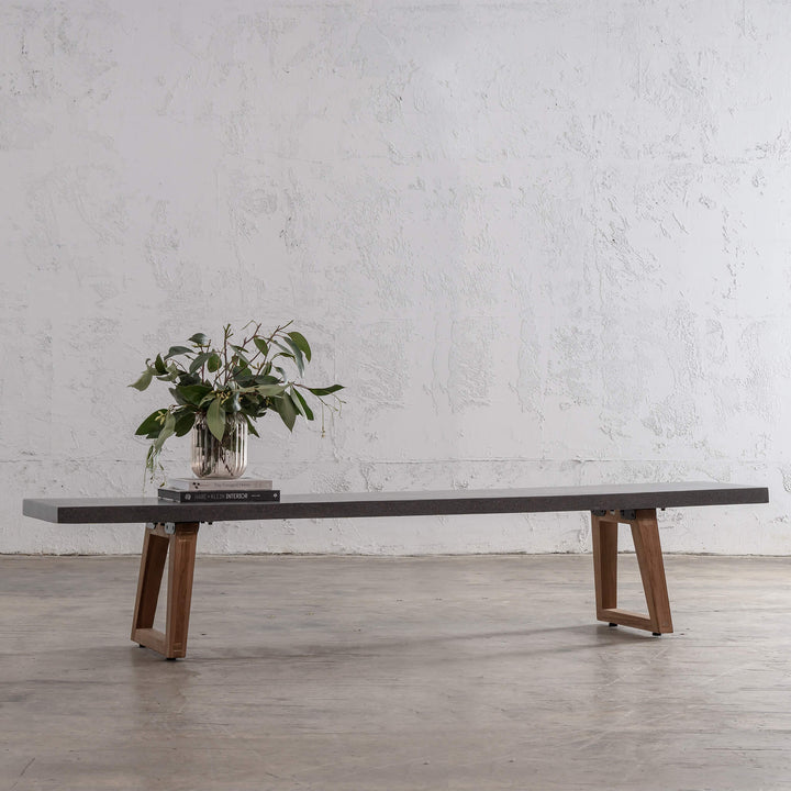 ARIA SCANDI CONCRETE GRANITE BENCH SEAT  |  MID GREY GRANITE  |  240CM