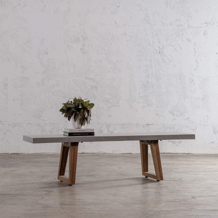 ARIA SCANDI CONCRETE GRANITE BENCH SEAT  |  ZINC ASH  |  160CM