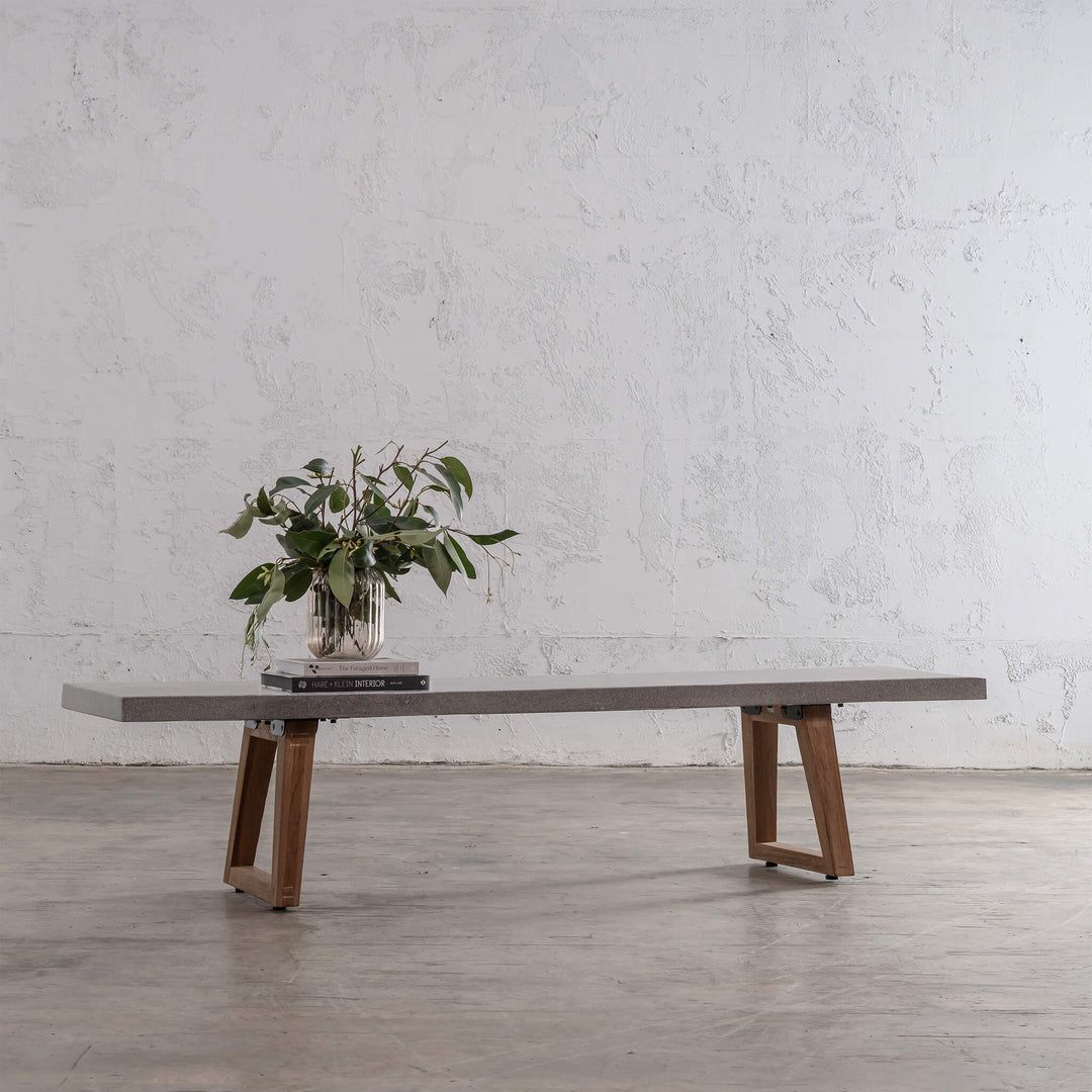 ARIA SCANDI CONCRETE GRANITE BENCH SEAT  |  ZINC ASH  |  200CM