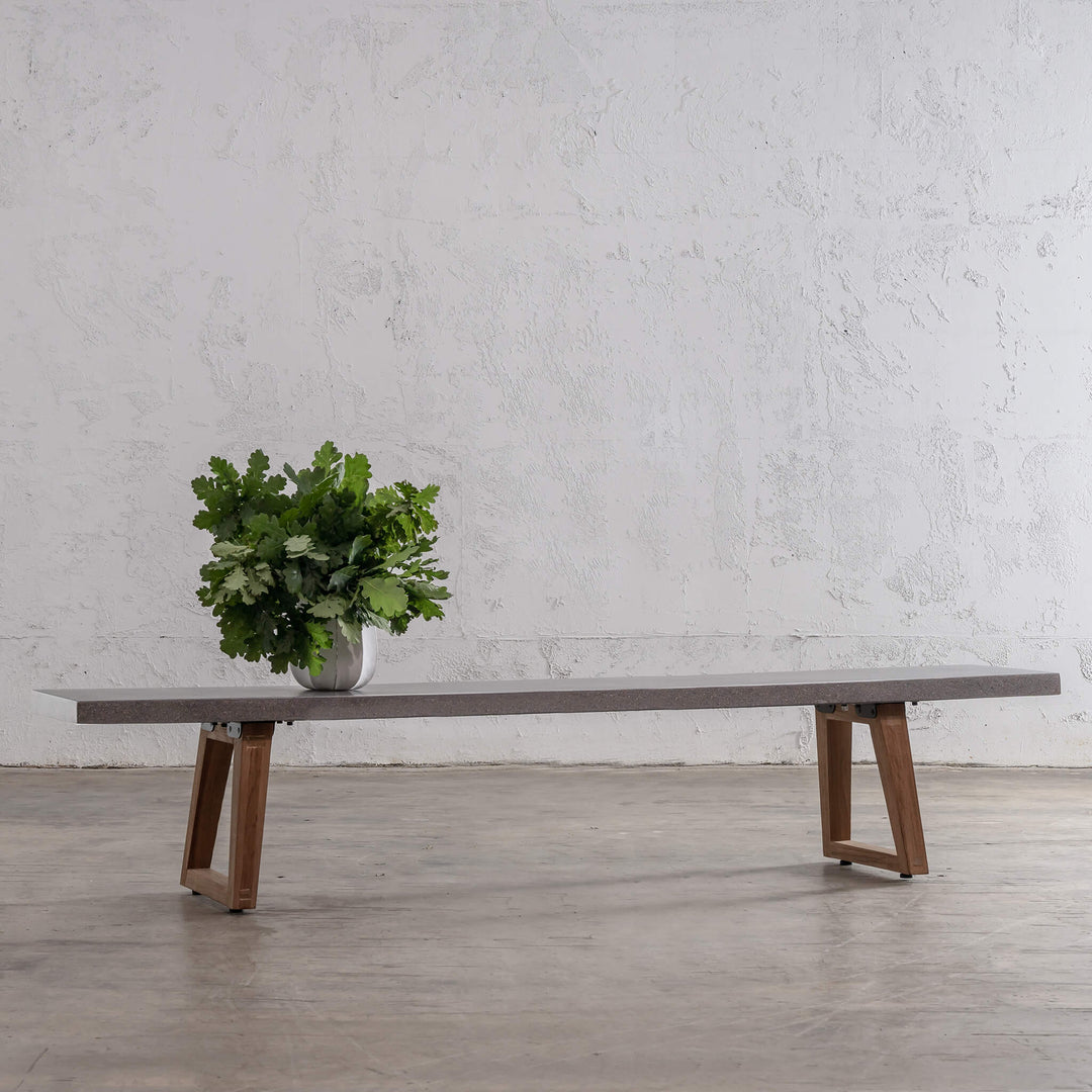 ARIA SCANDI CONCRETE GRANITE BENCH SEAT  |  ZINC ASH  |  240CM