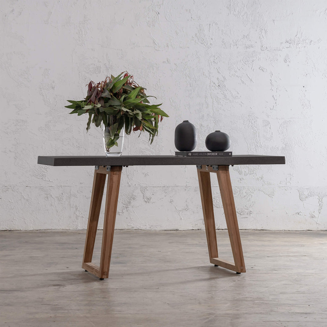 ARIA SCANDI CONCRETE GRANITE HALL TABLE  |  CLASSIC MID GREY  |  150CM