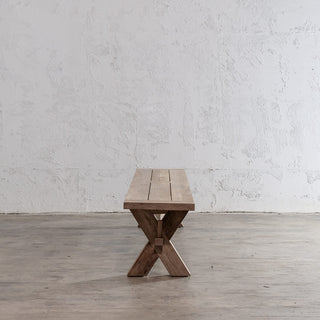 ADRIATIC SLATTED CROSS LEG BENCH SEAT  |  240CM