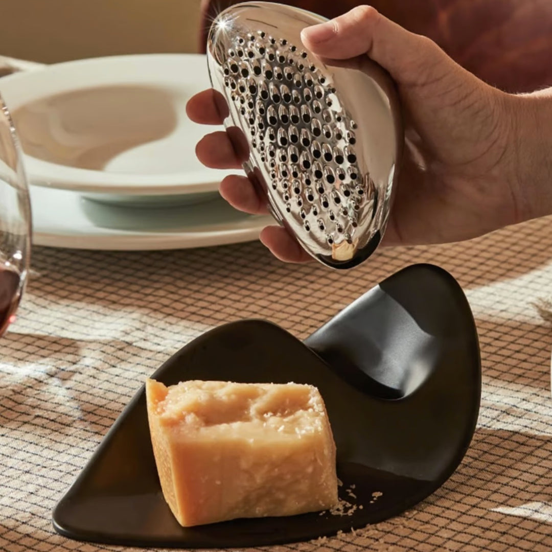 ALESSI  |  FORMA CHEESE GRATER  |  STAINLESS STEEL + BLACK