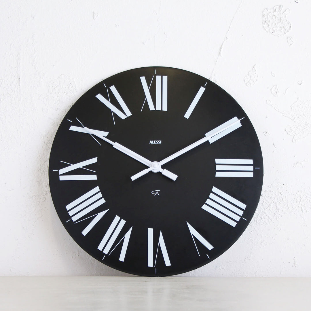 ALESSI  |  FIRENZE WALL CLOCK  |  BLACK  |  36CM DIAMETER