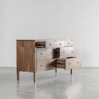 AMARA CONRAD DRESSER  |  NATURAL GRAIN  |  150CM OPEN DRAWERS