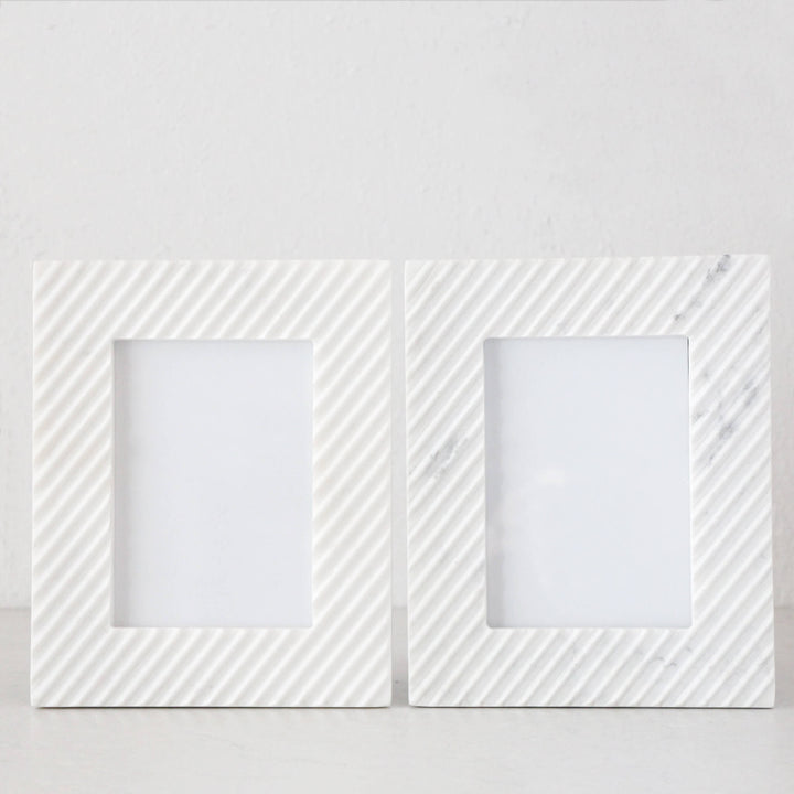 AMARA MARBLE PHOTO FRAME | 5x7 | WHITE MARBLE | SET OF 2