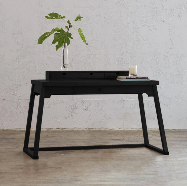 AMARA LA SALLE TEAK DESK | BLACK