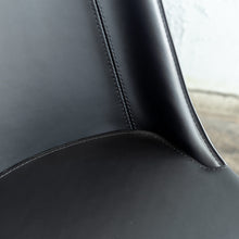 AMES VEGAN LEATHER DINING CHAIR  |  NOIR BLACK  | FAUX LEATHER DINING SETTING