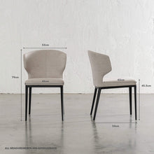 ANDERS DINING CHAIR | HERRING SAND LUXE TWILL  |  MEASUREMENTS