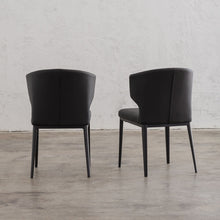 ANDERS DINING CHAIR  |  FAUX LEATHER  |  NOIR BLACK
