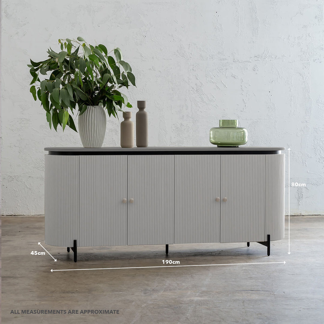 PRE ORDER  |  AQUILLA CURVED SIDEBOARD BUFFET  |  IVORY
