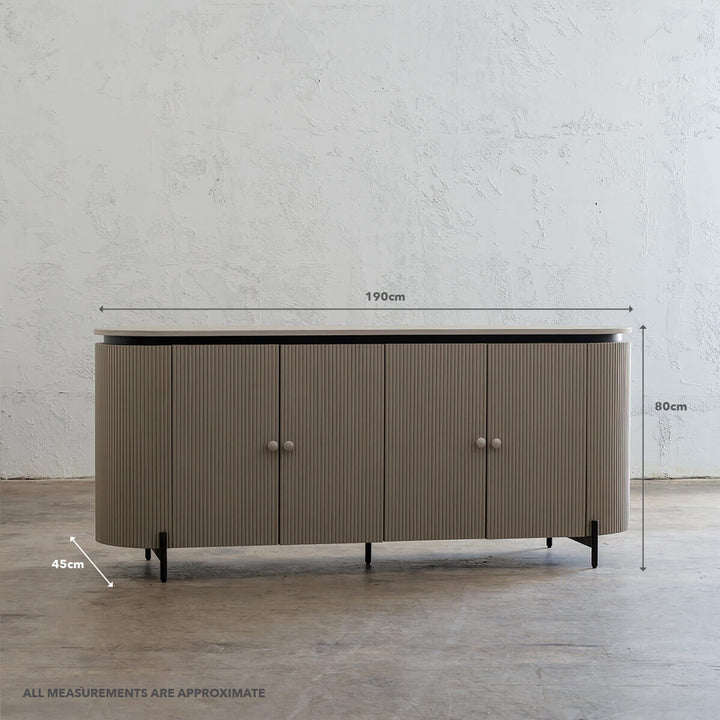 AQUILLA CURVED SIDEBOARD BUFFET  |  MAYA GREY