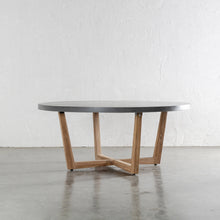  ARIA CONCRETE GRANITE TOP DINING TABLE ROUND   |  CLASSIC MID GREY  |  180cm