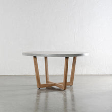 ARIA CONCRETE GRANITE TOP DINING TABLE ROUND  |  ZINC ASH  |  150cm
