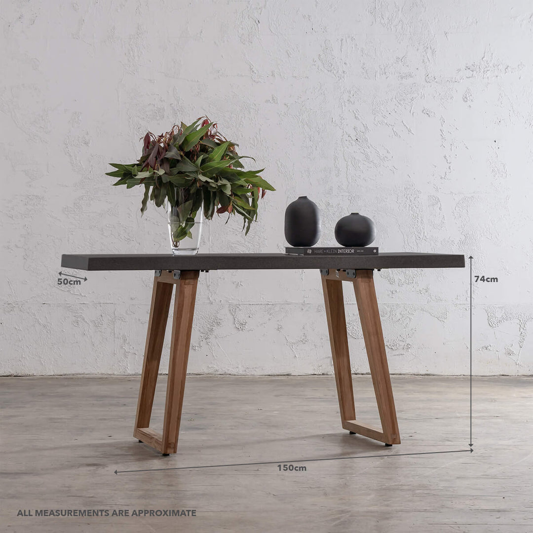 ARIA SCANDI CONCRETE GRANITE HALL TABLE  |  MID GREY GRANITE  |  150CM