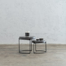 ARIA CONCRETE GRANITE SIDE TABLES TABLE   |  CLASSIC MID GREY  |  INDOOR OUTDOOR TABLE
