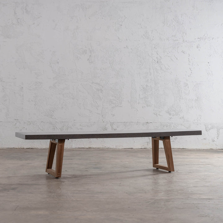 ARIA SCANDI CONCRETE GRANITE BENCH SEAT | ZINC ASH | 160CM UNSTYLED