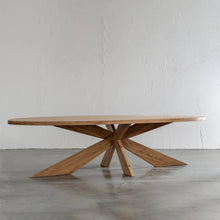 ASKIM OVAL SOLID TEAK INDOOR DINING TABLE  |  2.2M UNSTYLED